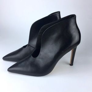 Mango open concept booties heels